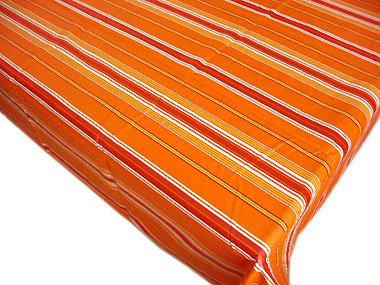French Basque tablecloth, coated (Border Josas. orange)